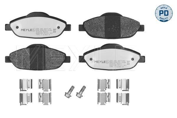Jeu de 4 plaquettes de frein MEYLE ref. 025 246 6017/PD