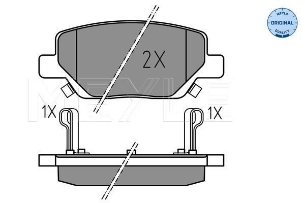 Jogo de 4 pastilhas de travão MEYLE ref. 025 224 4918