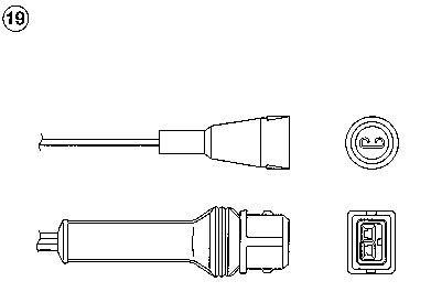 Sonde lambda (Sonde à oxygène) NGK ref. 1898
