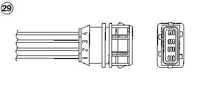Sonde lambda (Sonde à oxygène) NGK ref. 0124