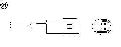 Sonde lambda (Sonde à oxygène) NGK ref. 95893