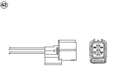 Sonde lambda (Sonde à oxygène) NGK ref. 0266
