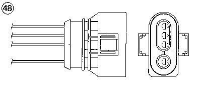 Sonde lambda (Sonde à oxygène) NGK ref. 1950