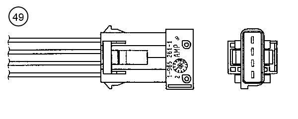 Sonde lambda (Sonde à oxygène) NGK ref. 96644