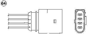 Sonde lambda (Sonde à oxygène) NGK ref. 0471