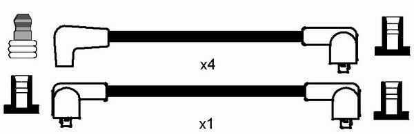 Jeu de câble d'allumage (Faisceau d'allumage) NGK ref. 0543