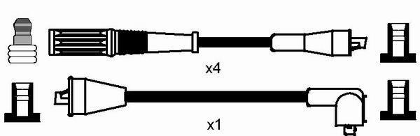 Juego de cables de encendido NGK 7203