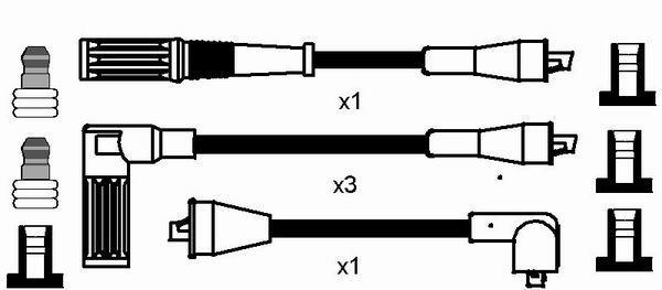 Jeu de câble d'allumage (Faisceau d'allumage) NGK 8524