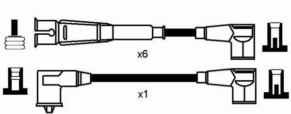 Juego de cables de encendido NGK 0743