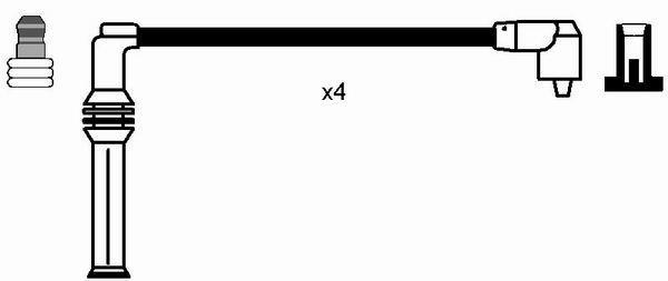 Jeu de câble d'allumage (Faisceau d'allumage) NGK 7704