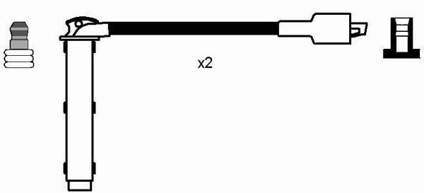 Jeu de câble d'allumage (Faisceau d'allumage) NGK ref. 7705