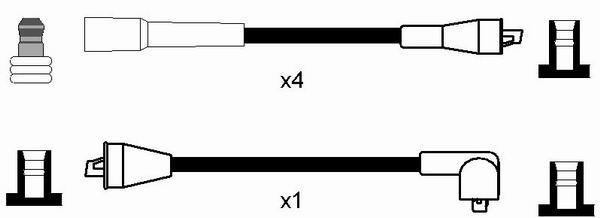 Jeu de câble d'allumage (Faisceau d'allumage) NGK 8265