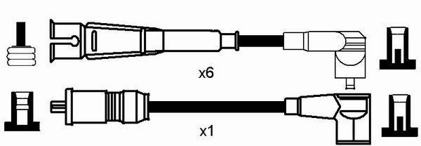 Juego de cables de encendido NGK 0754
