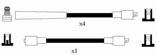 Jeu de câble d'allumage (Faisceau d'allumage) NGK ref. 2590