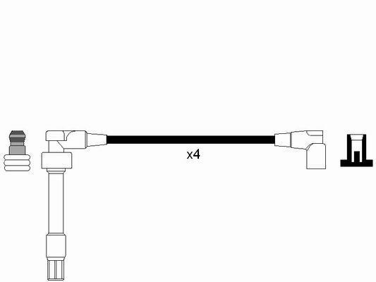 Jeu de câble d'allumage (Faisceau d'allumage) NGK ref. 0569