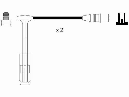 Jeu de câble d'allumage (Faisceau d'allumage) NGK ref. 0757