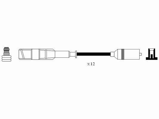 Jeu de câble d'allumage (Faisceau d'allumage) NGK ref. 0758