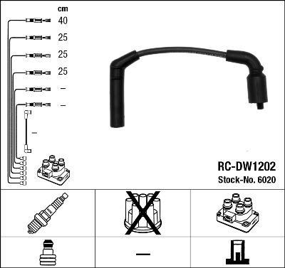 Cabo de ignição NGK 6020