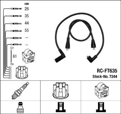 Juego de cables de encendido NGK 7244