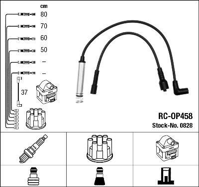 Juego de cables de encendido NGK 0828