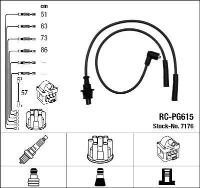 Juego de cables de encendido NGK 7176
