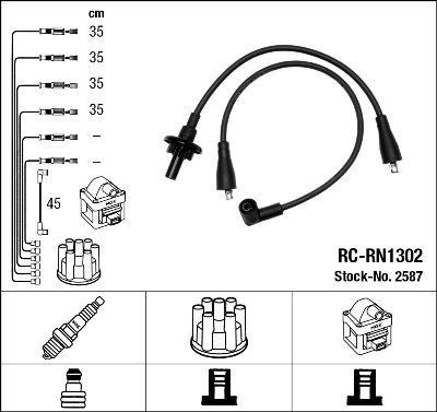 Cabo de ignição NGK 2587