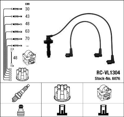 Jeu de câble d'allumage (Faisceau d'allumage) NGK ref. 6076