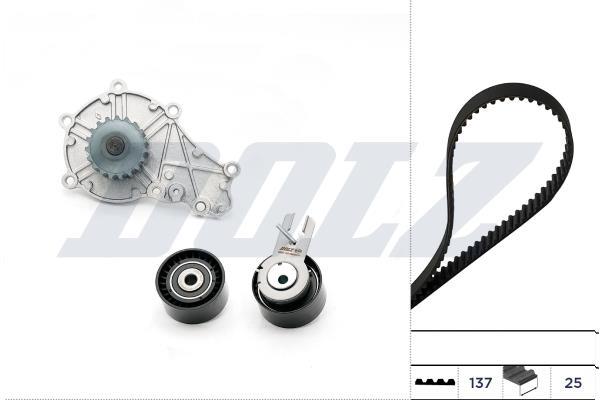 Bomba de agua + kit correa distribución DOLZ ref. KD016