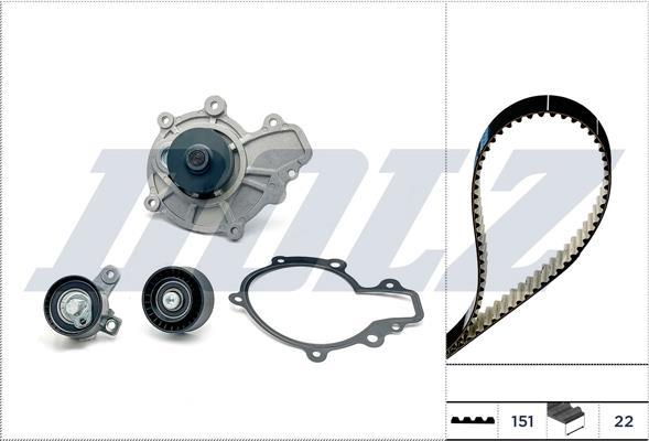 Bomba de agua + kit correa distribución DOLZ ref. KD170