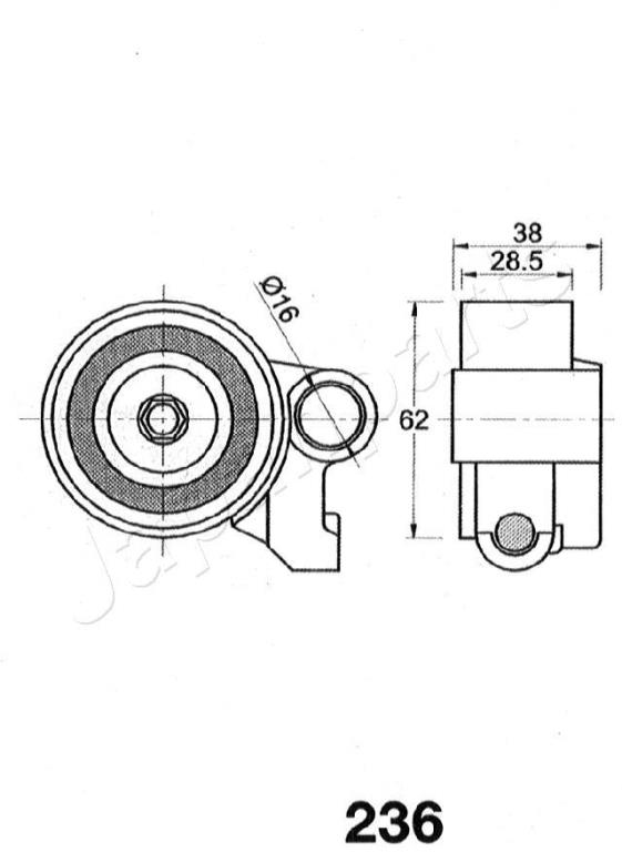 Tendeur de courroie de distribution JAPANPARTS ref. BE-236