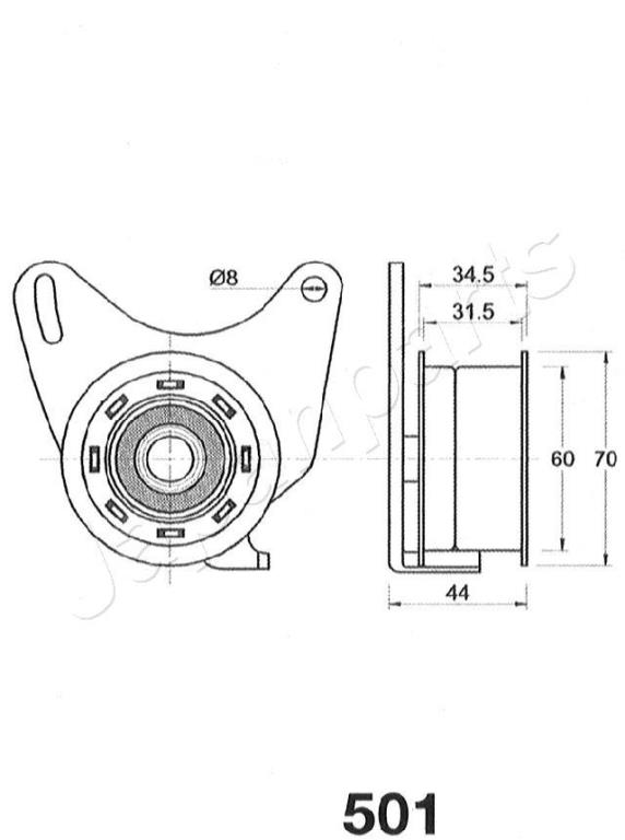 Tendeur de courroie de distribution JAPANPARTS ref. BE-501