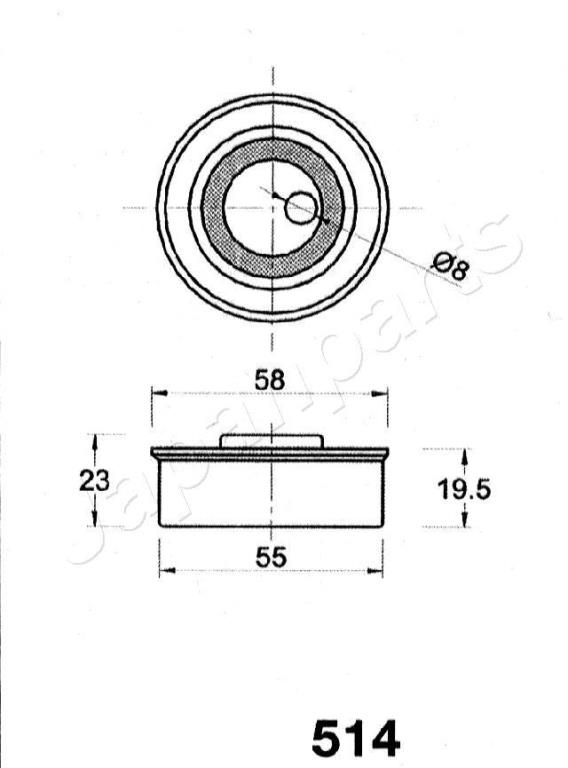 Tendeur de courroie de distribution JAPANPARTS ref. BE-514