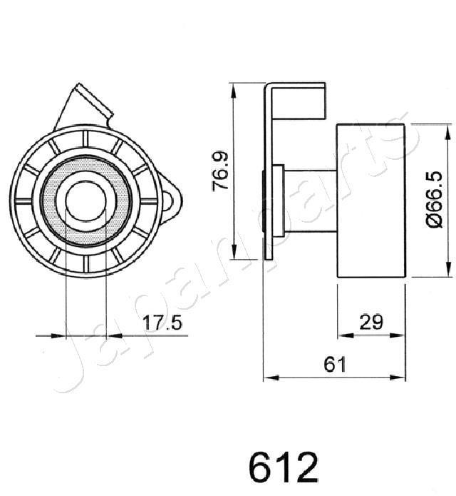 Tendeur de courroie de distribution JAPANPARTS ref. BE-612
