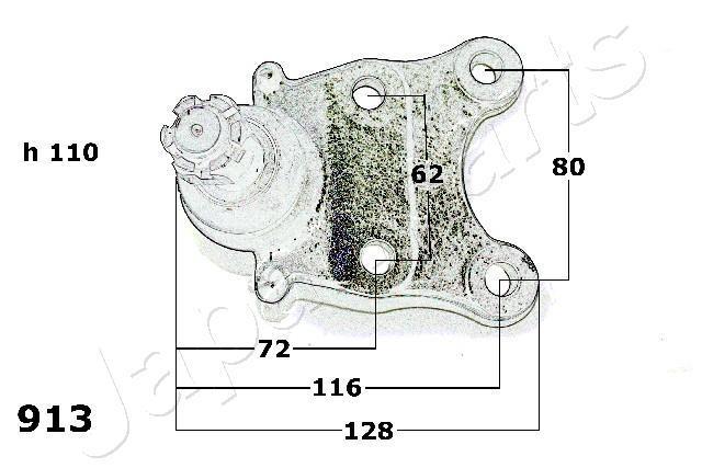 Rótula de suspensión/carga JAPANPARTS ref. BJ-913