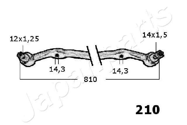 Biellette de direction (Barre de connexion direction) JAPANPARTS CR-210