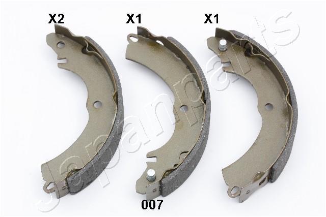 Jeu de 4 mâchoires de frein (Garniture de frein à tambour) JAPANPARTS ref. GF-007AF