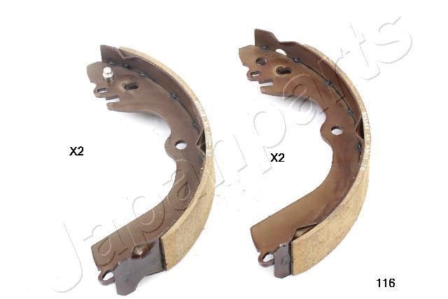 Jeu de 4 mâchoires de frein (Garniture de frein à tambour) JAPANPARTS ref. GF-116AF