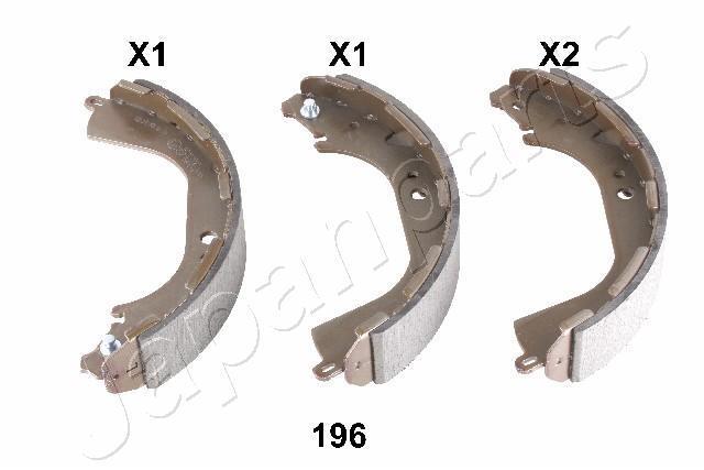 Jeu de 4 mâchoires de frein (Garniture de frein à tambour) JAPANPARTS ref. GF-196AF