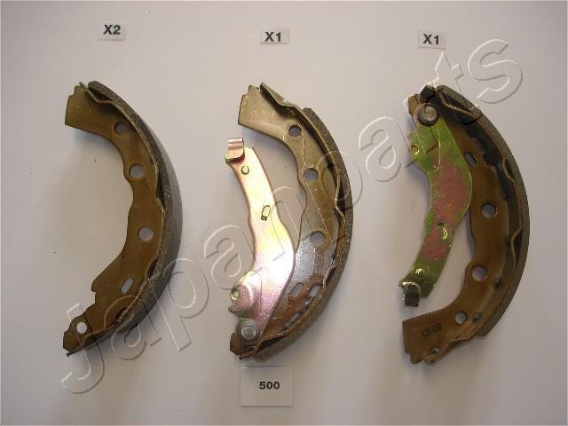 Jeu de 4 mâchoires de frein (Garniture de frein à tambour) JAPANPARTS ref. GF-500AF