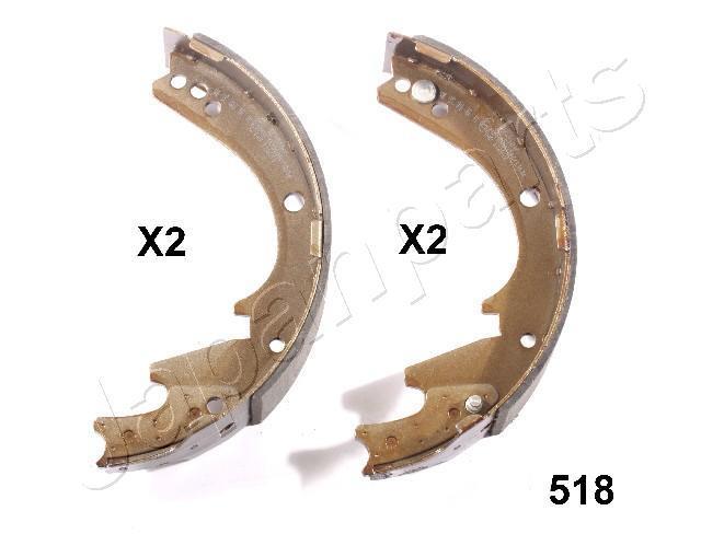 Jeu de 4 mâchoires de frein (Garniture de frein à tambour) JAPANPARTS GF-518AF