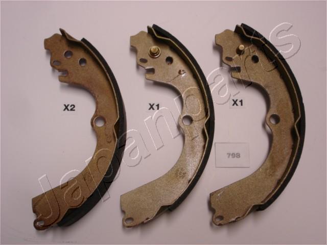 Jeu de 4 mâchoires de frein (Garniture de frein à tambour) JAPANPARTS ref. GF-798AF