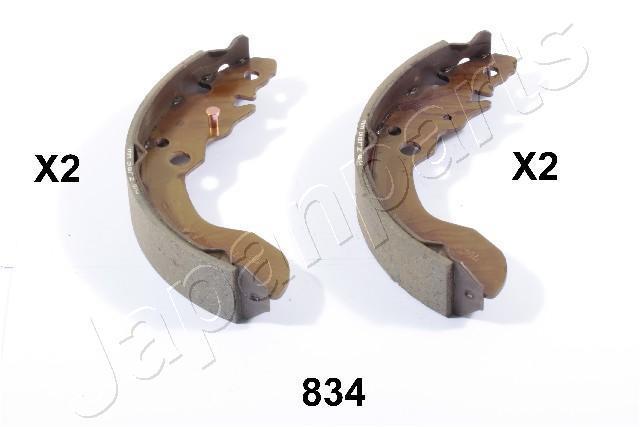 Jeu de 4 mâchoires de frein (Garniture de frein à tambour) JAPANPARTS ref. GF-834AF