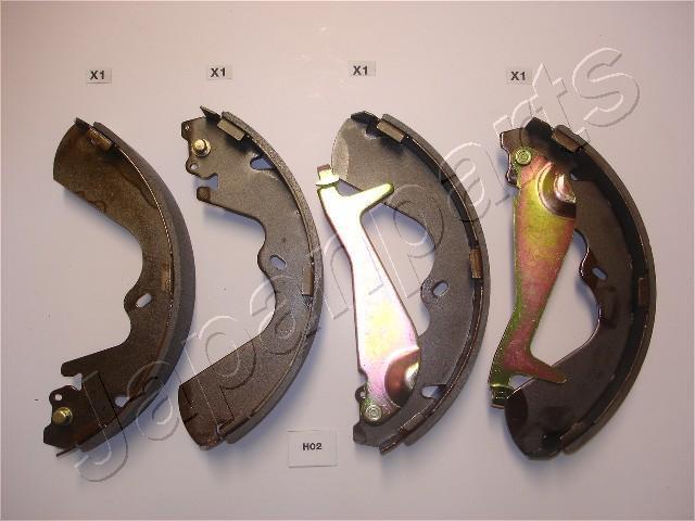 Jeu de 4 mâchoires de frein (Garniture de frein à tambour) JAPANPARTS ref. GF-H02AF