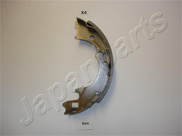 Jeu de 4 mâchoires de frein (Garniture de frein à tambour) JAPANPARTS ref. GF-K04AF