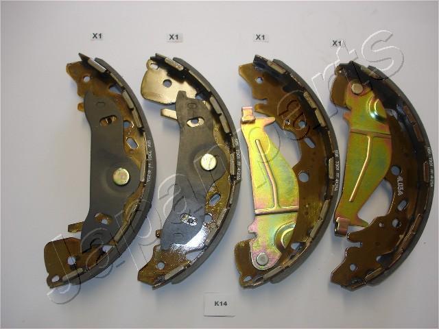 Jeu de 4 mâchoires de frein (Garniture de frein à tambour) JAPANPARTS ref. GF-K14AF