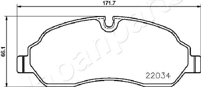 Jeu de 4 plaquettes de frein JAPANPARTS PA-0320AF
