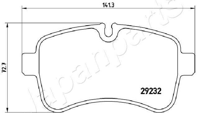 Jeu de 4 plaquettes de frein JAPANPARTS PP-0218AF