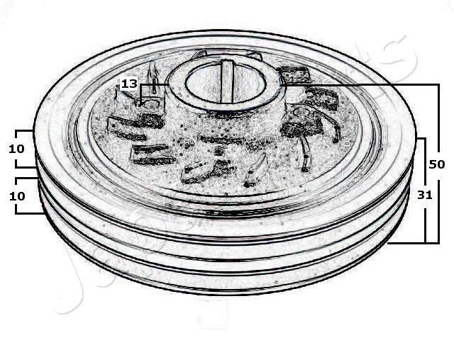 Polea, cigüeñal JAPANPARTS ref. PU-500