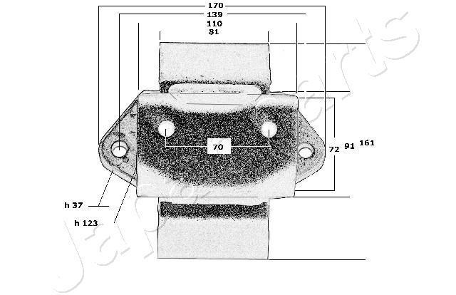 Suporte do motor JAPANPARTS ref. RU-5024