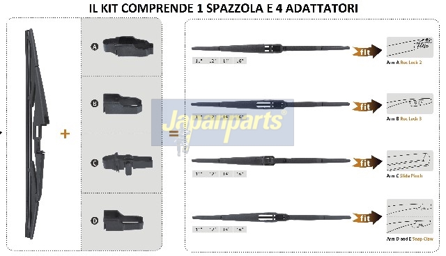 Limpiaparabrisas (Escobillas) JAPANPARTS ref. SS-X35R
